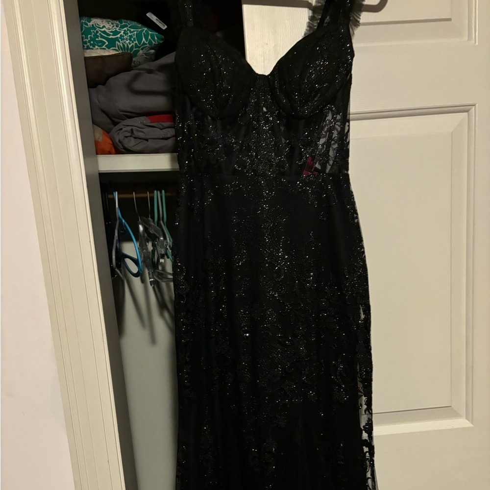 black mermaid  gown
